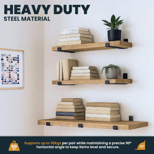DIY Doctor HeavyDuty Scaffold Board Shelf Brackets Set of 16 235cm Bla