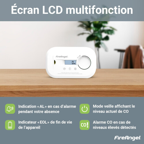 Fireangel FireAngel FA6812 Digital Carbon Monoxide Detector with LCD Screen 10Ye 2