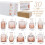 Glass Bud Vase Set Vintage Style 32 pcs 2