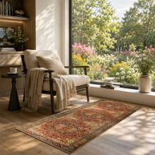 (60x220 cm- Runner Rug Indoor Outdoor, Majestic) Non-Slip Traditional Rugs Runner Carpet Floor Mat