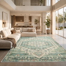 (240x320 cm- Extra Large Rug Traditional Carpet, Ember) Non-Slip Traditional Rugs Runner Carpet Floor Mat