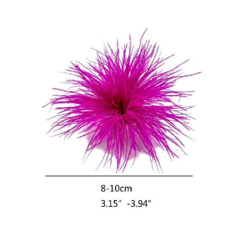 Feather Brooch Ostrich Feather Material 1 Piece 2