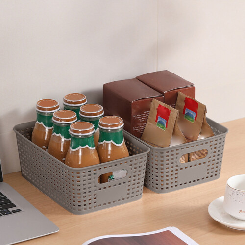 Πλαστικό καλάθι αποθήκευσης με καπάκι και λαβή 2