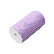 (Violet, 3mm) Flettet makramésnor i fiolett - Slitesterkt DIY-veveteppe til hobby- og bokholdere