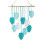 (Blue) Macrame Leaf Wall Hanging Handwoven Cotton Tassel Decor Set 1