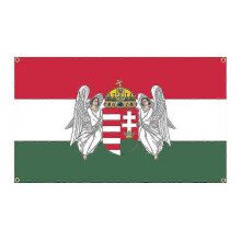(60 x 90cm, as the picture20514) 90x150 cm Ungarns kongerike 1867-1918 flagg polyestertrykk historisk banner hjem utendørs dekor billedvev