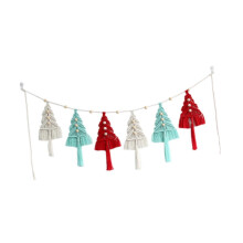 (Colorful, 85x30cm) Farbenfroher Wandteppich in Form eines Weihnachtsbaums, Hängedekoration für Feiertage und Feste, einzigartiges Design