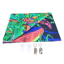 (200*150cm) Blacklight øyemønster-teppe, myk termisk overføring, fargeekte UV-reaktiv fluorescerende dekor til soverom GTYG 301