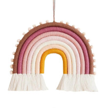 (style 2) Regenbogen-Wanddekoration, Makramee-Regenbogen-Hängebespanner, Regenbogen-Wanddeko-Set für das Babyzimmer eines Jungen