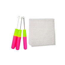 (50cmx100cm) Mesh Grid Fabric for Latch Hook Rug Crochet Durable DIY Kit Professional Canvas for Carpet Cross Stitch Tapestry Beginners