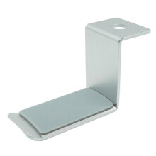 (Silver) Support mural en métal pour casque de jeu, support de protection pour écouteurs, crochet de suspension sans perçage, noir