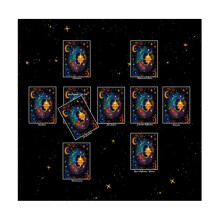 (D 75x75cm) Tarotläsningsduk 50x50cm - Spådomskortsmatta, Astrologi Häxkonst Gobeläng, Väggdekoration med däck