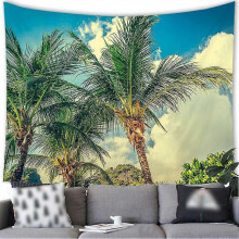 (80x60in) Coconut Tree Tapestry Wall Hanging Throw Bedspread Blanket Backdrop Cover GT 302