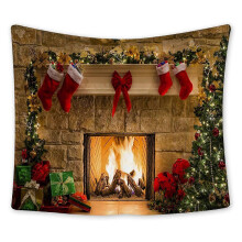 (150x130cm) Christmas Tapestry Fabric Wall Hanging Decorative Ornament Fashion Photo Prop for Living Room Bedroom Office