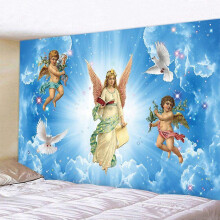 (60x40in) Angel Pigeon Tapestry Wall Hanging Bedspread Throw Art Blanket Backdrop GT 423