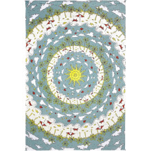 (90x60in) Strandmandala tropisk sol mini-veggteppe veggteppe stoff GU 1355
