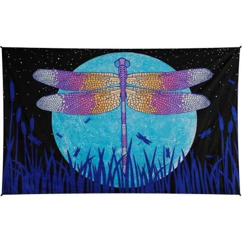 (80x60in) 3D-Leuchtteppich Libelle Mond GU 1363