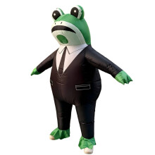 (Vert, 150-190 cm) Costume de grenouille gonflable pour adultes