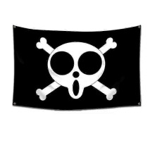 (5722-27) One Piece Skull Flag Wall Art, Luffy Straw Hat Crew Banner, Anime Room Decals & Tapestry Painting Set