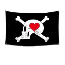 (1396202) One Piece Skull Flag Wall Art, Luffy Straw Hat Crew Banner, Anime Room Decals & Tapestry Painting Set