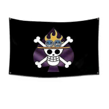 (1396171) One Piece Skull Flag Wall Art, Luffy Straw Hat Crew Banner, Anime Room Decals & Tapestry Painting Set