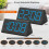 Wooden Digital Alarm Clock Blue Large Display USB Battery 5
