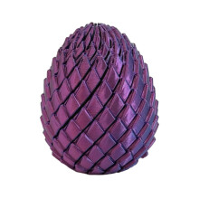 (Blue Purple) Twist Fidget Dragon Egg 3D Printed Spiral Rotating Puzzle Toy for Stress Relief & Easter Basket Stuffers