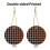 Black and orange gingham Christmas tree ornament ceramic 1 3