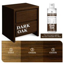 Dark Oak Wood Stain 250ml Water Based Wood Stain Matte Wooden Dye Fast