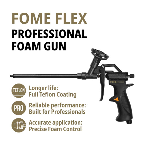 Fome Flex Black Edition Foam Gun – TeflonCoated PU Foam Applicator – A