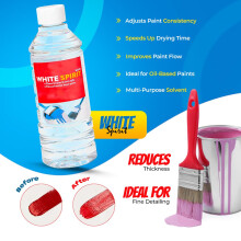 White Spirit 500ml MultiPurpose Paint Solvent for Cleaning Brushes Thi