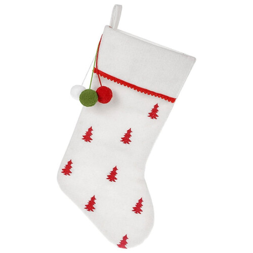 Honeeladyy Christmas Stocking White Knit 18 inch 1