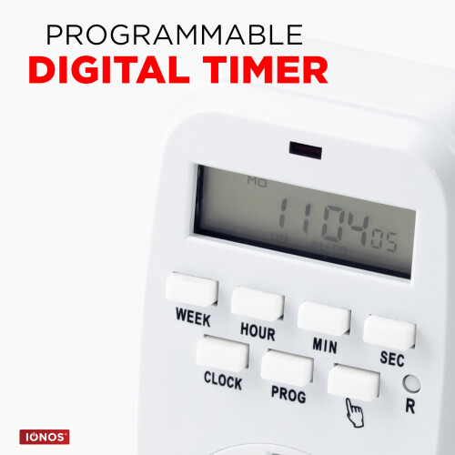 Status Status: IONOS Timer Switch | 7 Day Digital Timer Light Switch | White UK Plug | ION7DDT10 | Digital 1