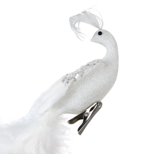 Artificial Feather Ornament for Christmas Tree 2 pcs Blue 2