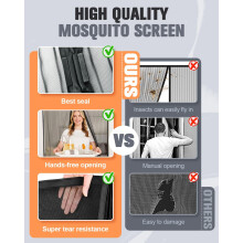 Zumhigh Magnetic Fly Screen Door 200 x 80 cm Durable Mesh Curtain Kee