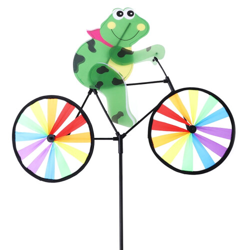 Decoração de cata-vento 3D em forma de bicicleta com animais 1
