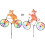 Decoração de cata-vento 3D em forma de bicicleta com animais 5