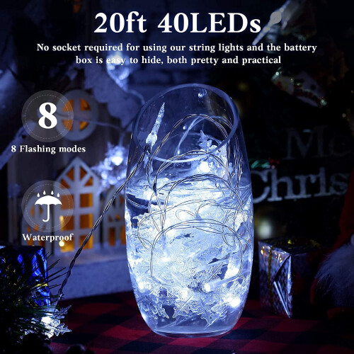 Christmas Snowflake Window Curtain Lights 96 LED 11.5ft 1