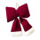 Christmas red flocking bow decoration 12 pcs 2