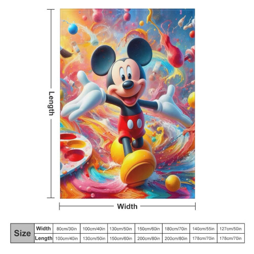 Mickey blanket ultra-soft flannel plush throw 1