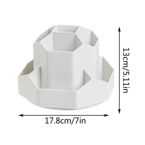 Pen Holder Desktop Storage Box Large Capacity Rotating 1