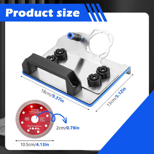 45 Degree Tile Chamfering Tool Angle Grinder Tool with Stand for Tile