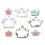 Crown King Queen Princess Cookie Mold Set 4 pcs Stainless 2