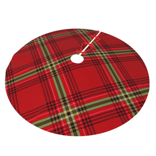 Christmas Tree Skirt Plaid 48 Inch 1