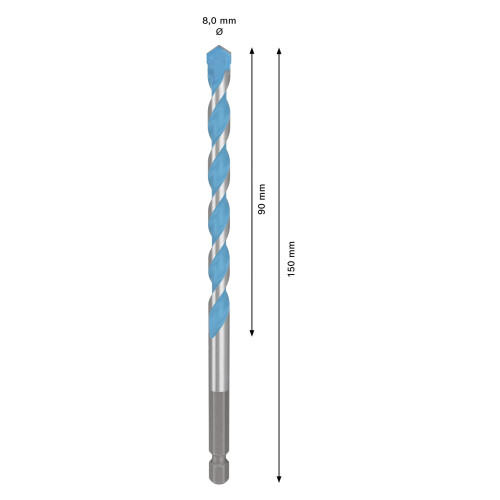 Bosch EXPERT HEX-9 Multi Construction Bohrer, 8 x 90 x 150 mm 2
