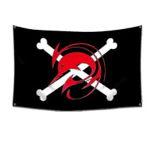 (5722-14) One Piece Skull Flag Wall Art, Luffy Straw Hat Crew Banner, Anime Room Decals & Tapestry Painting Set
