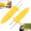 Corn holder for BBQ with prongs yellow 6 pcs 4