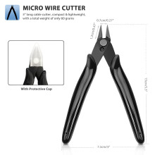 XFentech Micro Wire Cutter 5 Inches Wire Snips Jewellery Wire Cutters