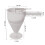 Plastic Pancake Batter Funnel with Shelf and Piston 2