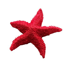 (Red) Starfish Figurine – Lifelike Resin Starfish – for Aquarium & Nautical Decor – DIY Craft Supply